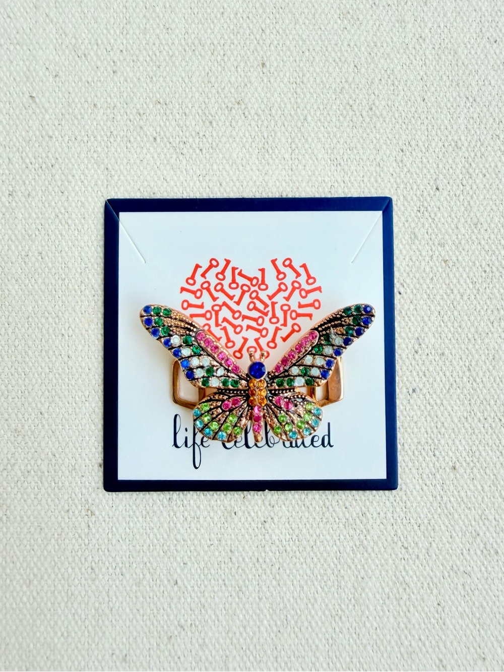 *Butterfly Focal Charm* KEEP COLLECTIVE Retired Statement Piece Rose Gold
